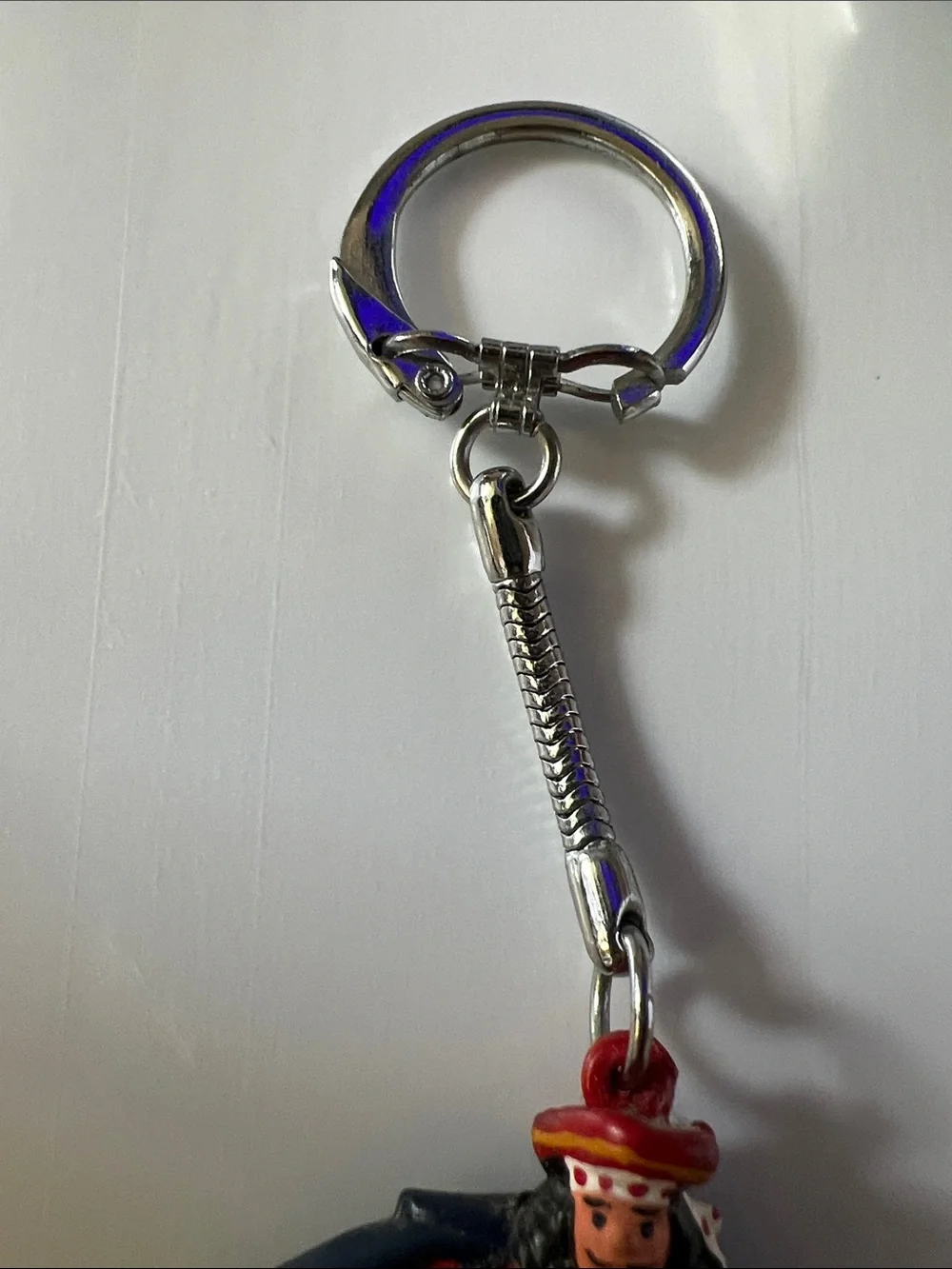 Red Pirate Keychain with Barrel and Sword